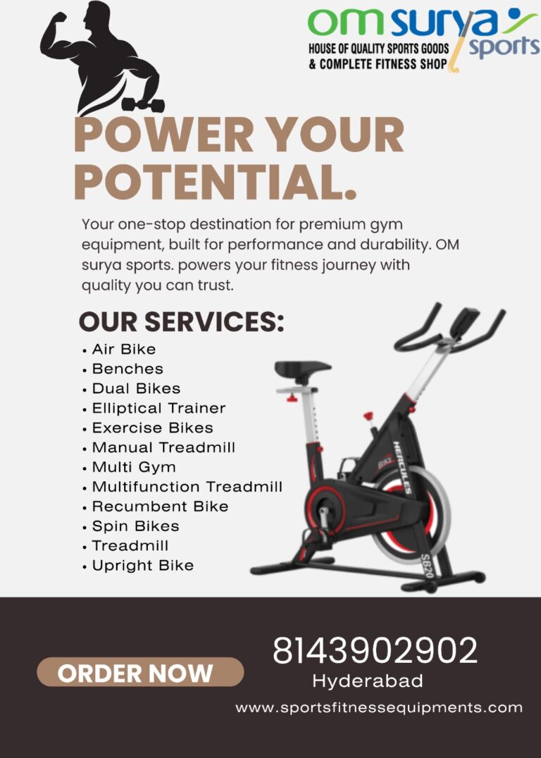 Explore a Wide Range of Fitness Equipment in Hyderabad at OM SURYA SPORTS
