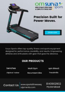 Read more about the article Fast & Affordable Treadmill Delivery Across Hyderabad by OM SURYA SPORTS,KPHB ,HYDERABAD